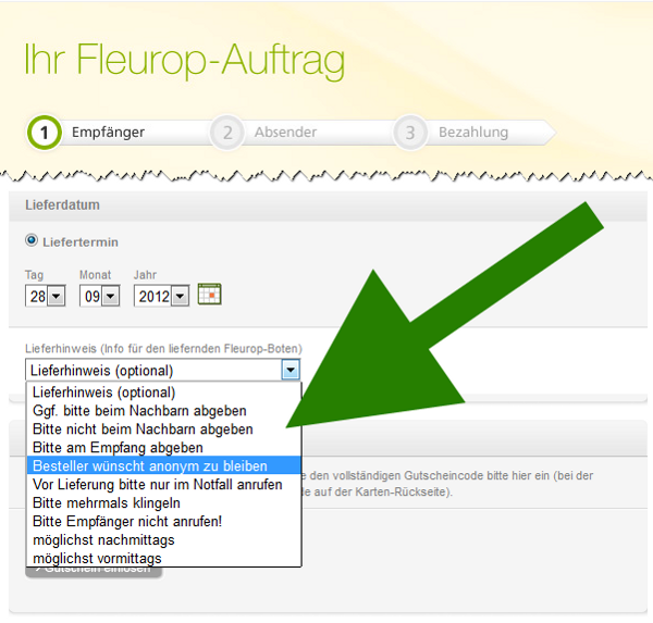 Fleurop anonym